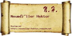 Neumüller Hektor névjegykártya